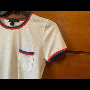 J Crew White Ringer T-Shirt